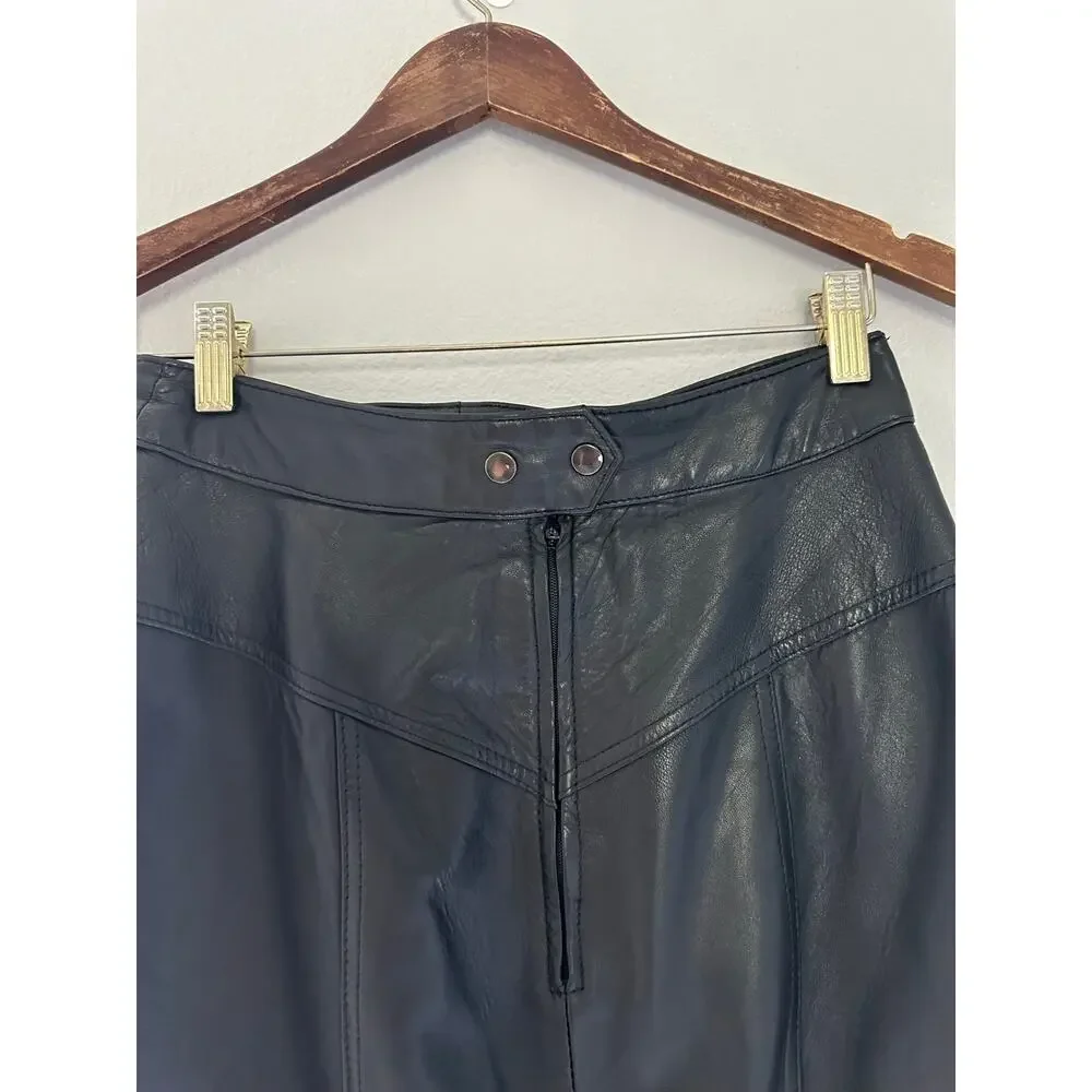 Vintage Leather Skirt by Della Roufogali size 8